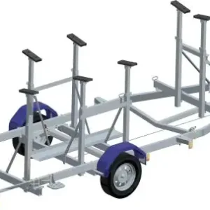 Remorque bateau 500 kg – Châssis galvanisé – Pour coque jusqu’à 4,40 m